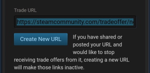 Создание новой ссылки обмена Steam на телефоне