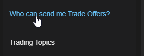 Страница в Steam со ссылкой обмена